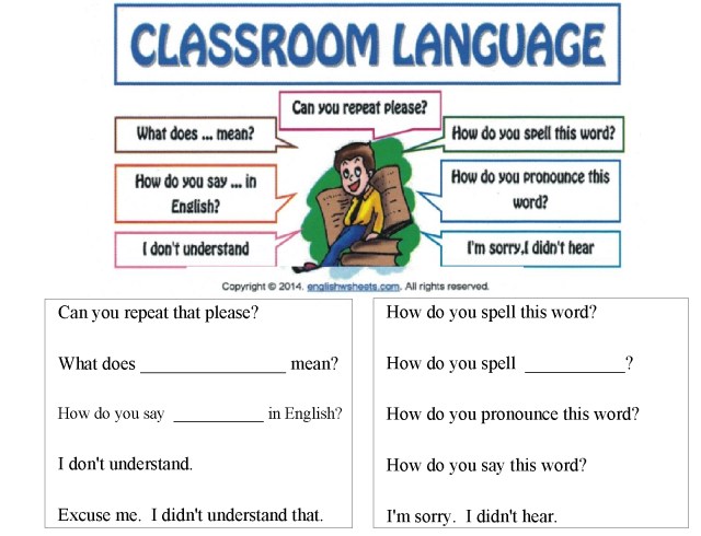 English asking clarification when not understanding