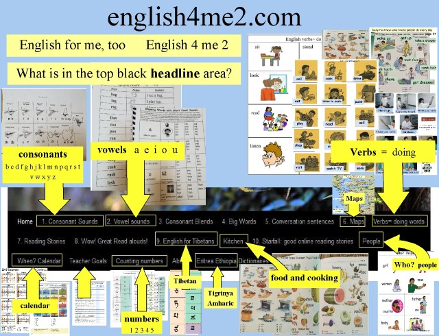 English 4 me too home page top headline area