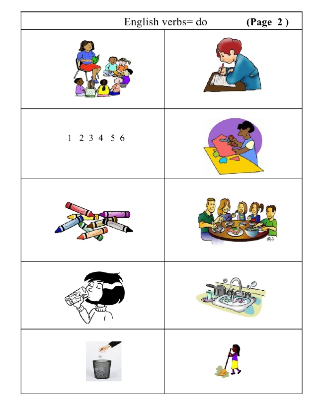 English verbs pg 2 just picture