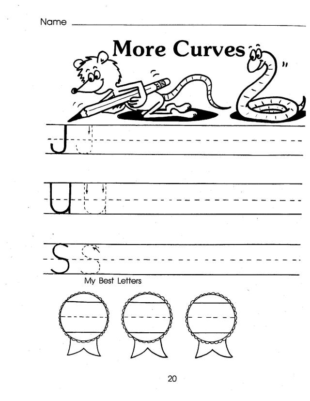 English ABC print upper straight curve etc 006