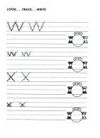 English abc printing w and x 001