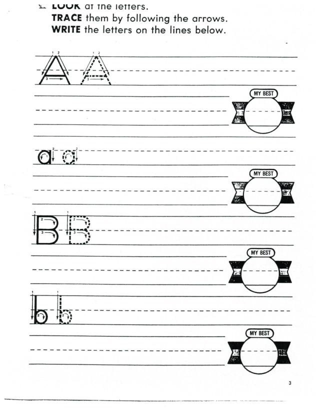 English printing abc a to h 001