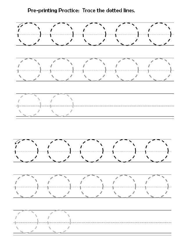 preprinting lines circles