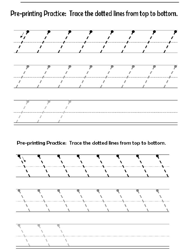 preprinting lines slanted lines